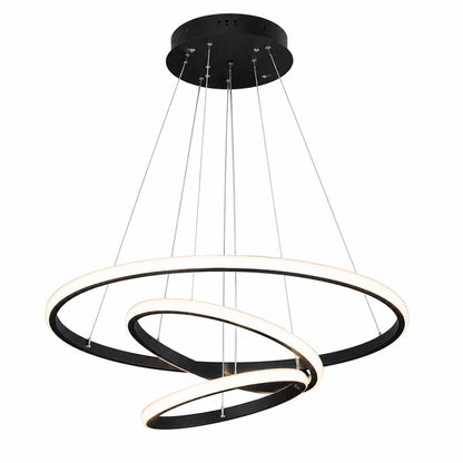 Lustră LED suspendată cu 3 inele – 45 cm