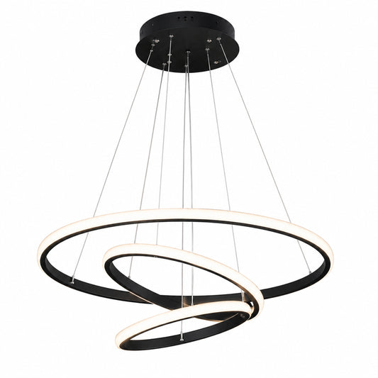 Lustră LED suspendată cu 3 inele – 45 cm