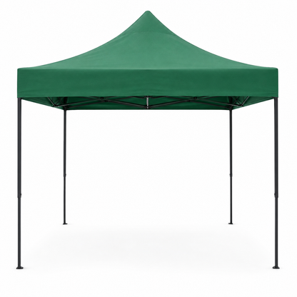 Cort pavilion pliabil 3x3 m, cadru metalic, pânză impermeabilă - Verde