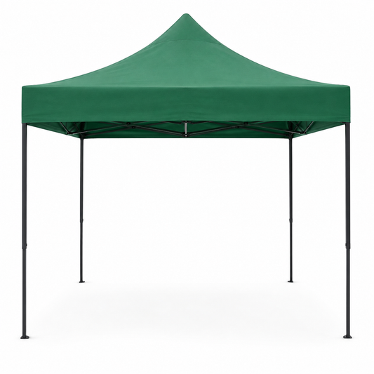 Cort pavilion pliabil 3x3 m, cadru metalic, pânză impermeabilă - Verde