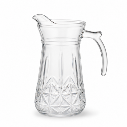 Carafă elegantă din sticlă transparentă