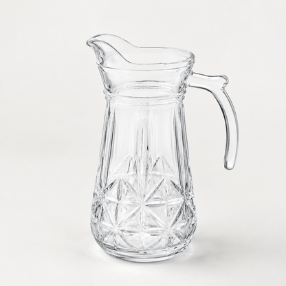 Carafă elegantă din sticlă transparentă