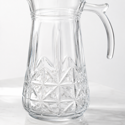 Carafă elegantă din sticlă transparentă