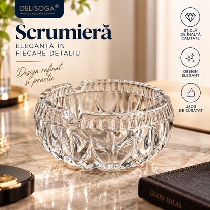 Scrumieră din sticlă – design elegant