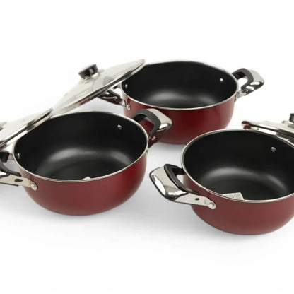 Set 3 Tigăi Antiaderente – 18 cm, 20 cm și 22 cm