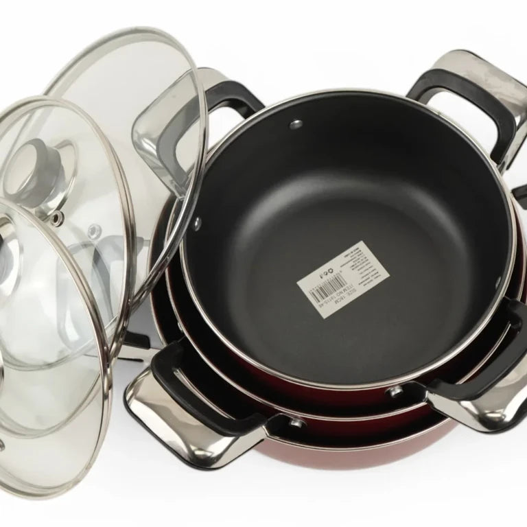 Set 3 Tigăi Antiaderente – 18 cm, 20 cm și 22 cm