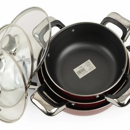 Set 3 Tigăi Antiaderente – 18 cm, 20 cm și 22 cm