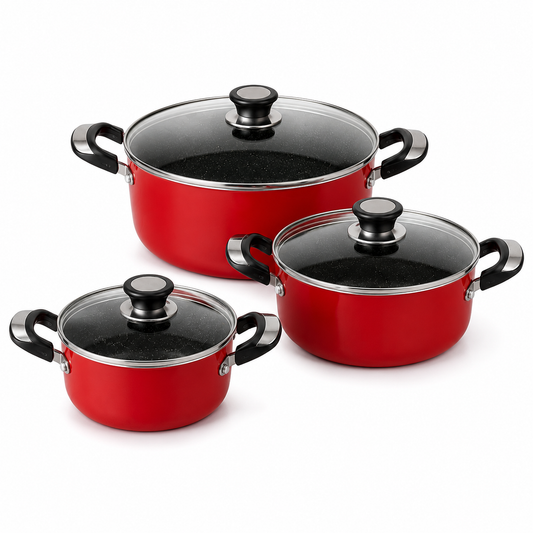 Set 3 Tigăi Antiaderente – 18 cm, 20 cm și 22 cm