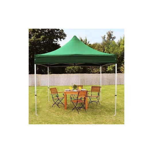 Cort pavilion pliabil 3x3 m, cadru metalic, pânză impermeabilă - Verde