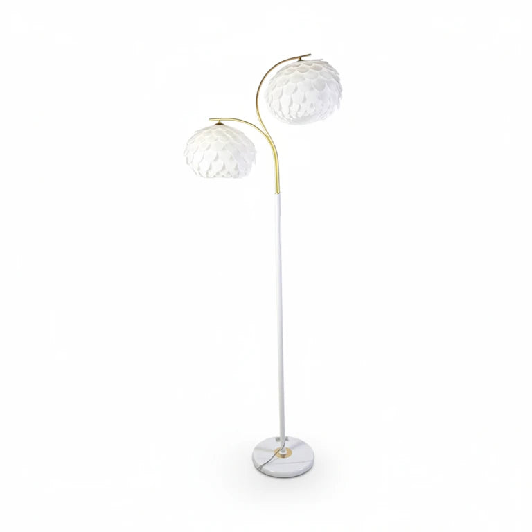 Lampadar decorativ cu 2 abajururi – 156 cm