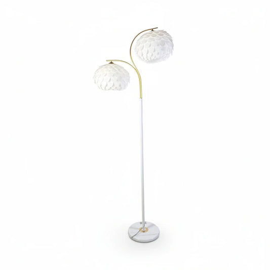 Lampadar decorativ cu 2 abajururi – 156 cm