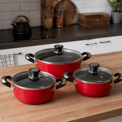 Set 3 Tigăi Antiaderente – 18 cm, 20 cm și 22 cm