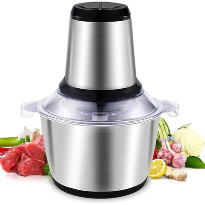 Tocător Electric Multifuncțional 3L – 4 Lame din Inox, 2 Viteze, Bol din Oțel Inoxidabil