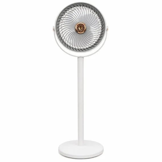 Ventilator vertical 80cm alb gri cu picior reglabil, 5 viteze